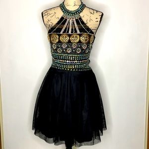 Crystal Doll size 3 two piece top and skirt with bead embellishment.